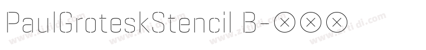 PaulGroteskStencil B字体转换